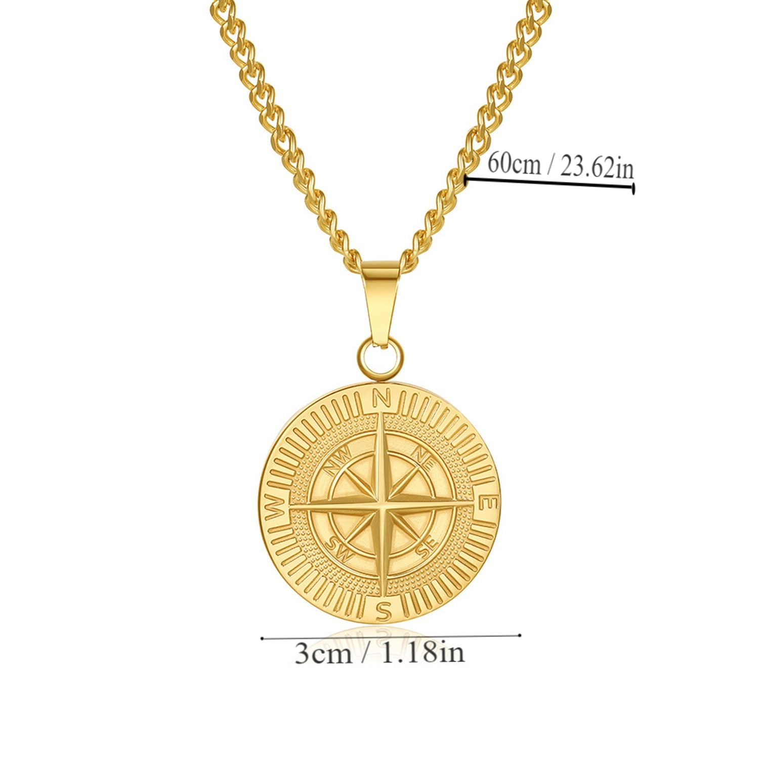 Halskette Herren Kompass Gold KARMA