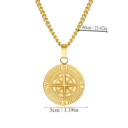 Halskette Herren Kompass Gold KARMA