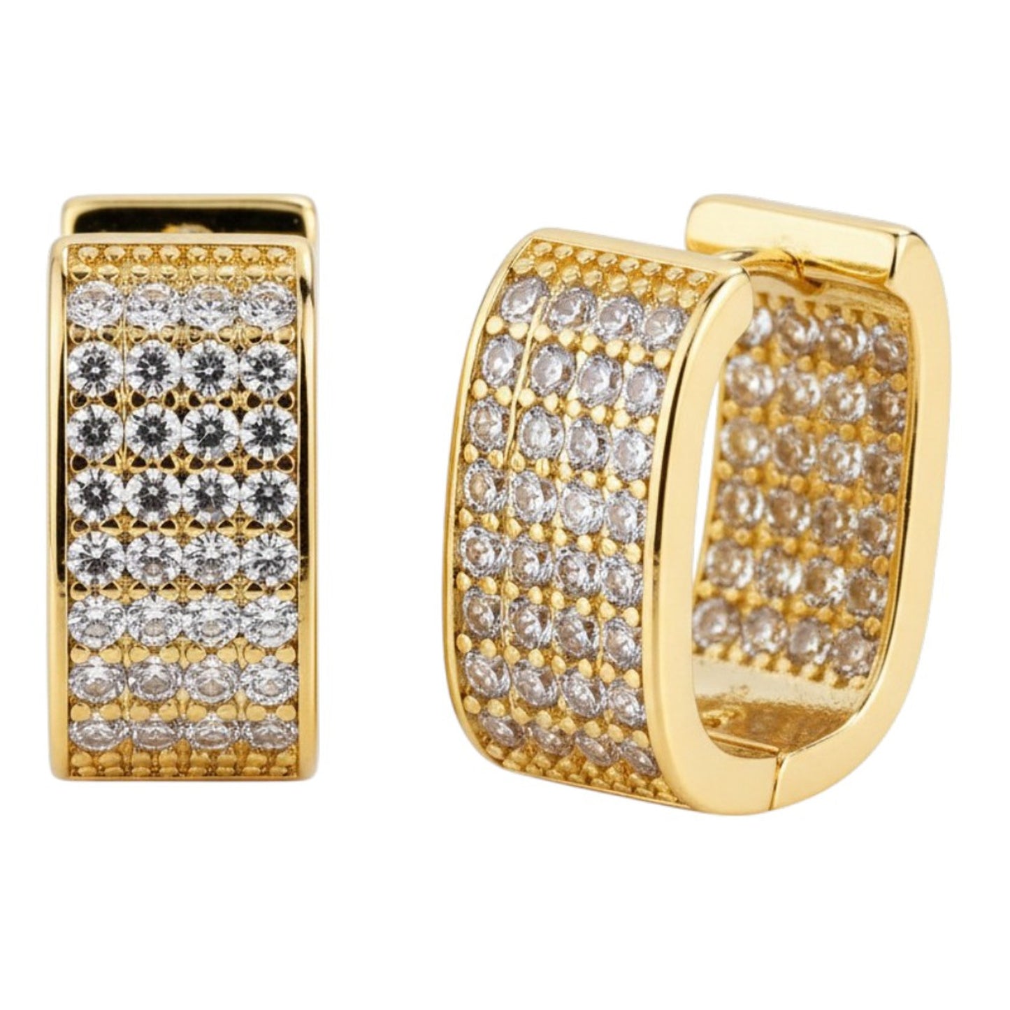Creolen Gold Kristalle modern Damen Ohrringe Karma