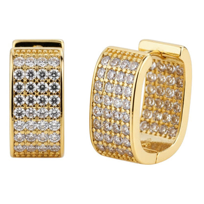 Creolen Gold Kristalle modern Damen Ohrringe Karma