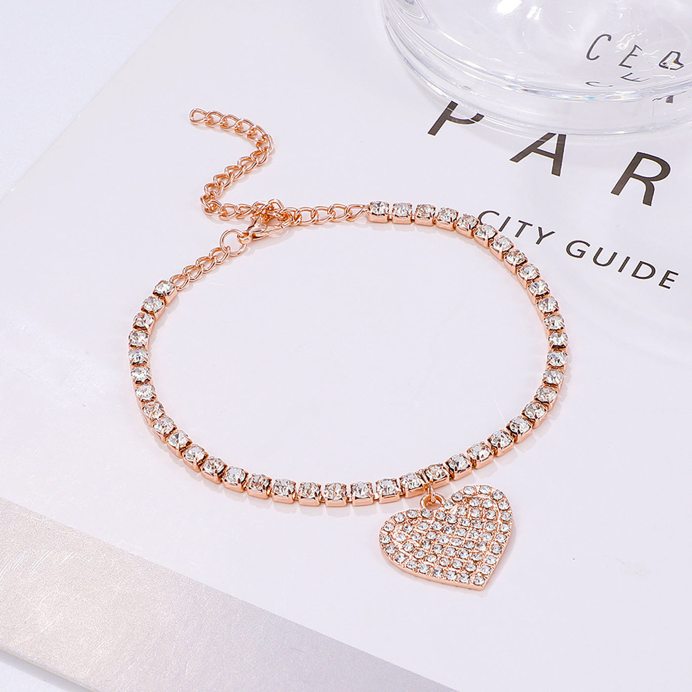 Fußkettchen Set Legierung Roségold Silber oder Gold KARMA