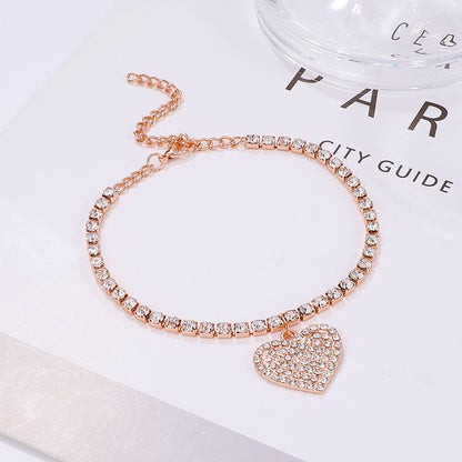 Fußkettchen Set Legierung Roségold Silber oder Gold KARMA
