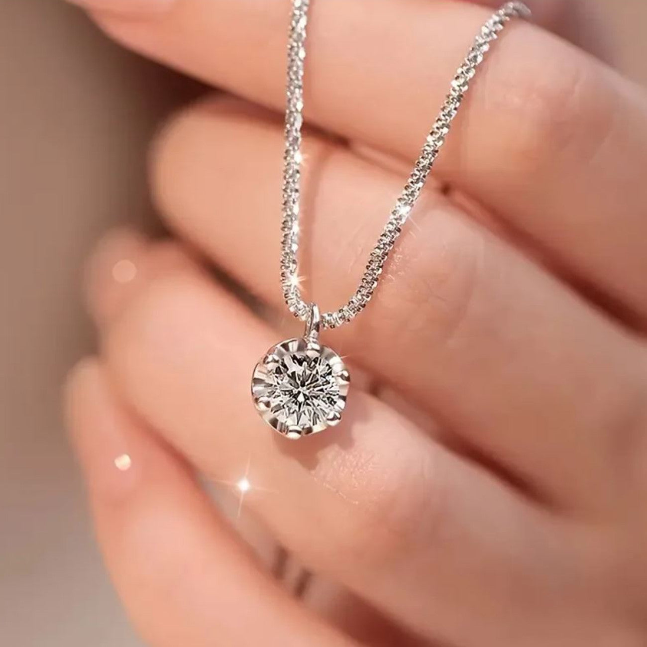 Halskette Silber 925 für Damen mit Zirkon KARMA