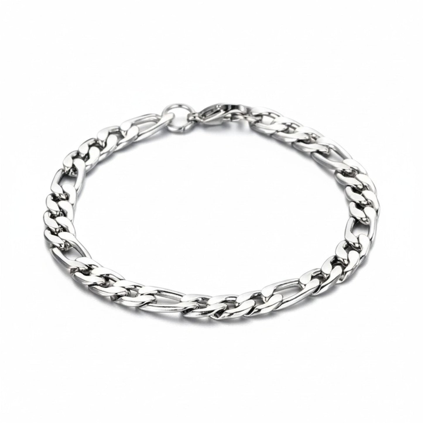 Schmuckset Herren Silber Armband und Kette Edelstahl Karma