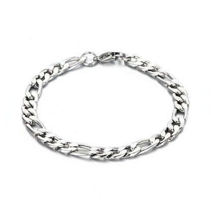 Schmuckset Herren Silber Armband und Kette Edelstahl Karma