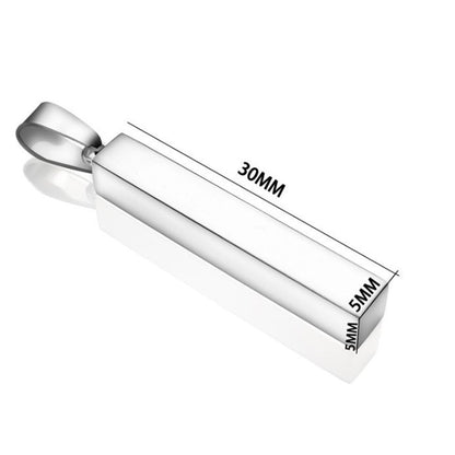 Partnerketten Stab schwarz silber Karma