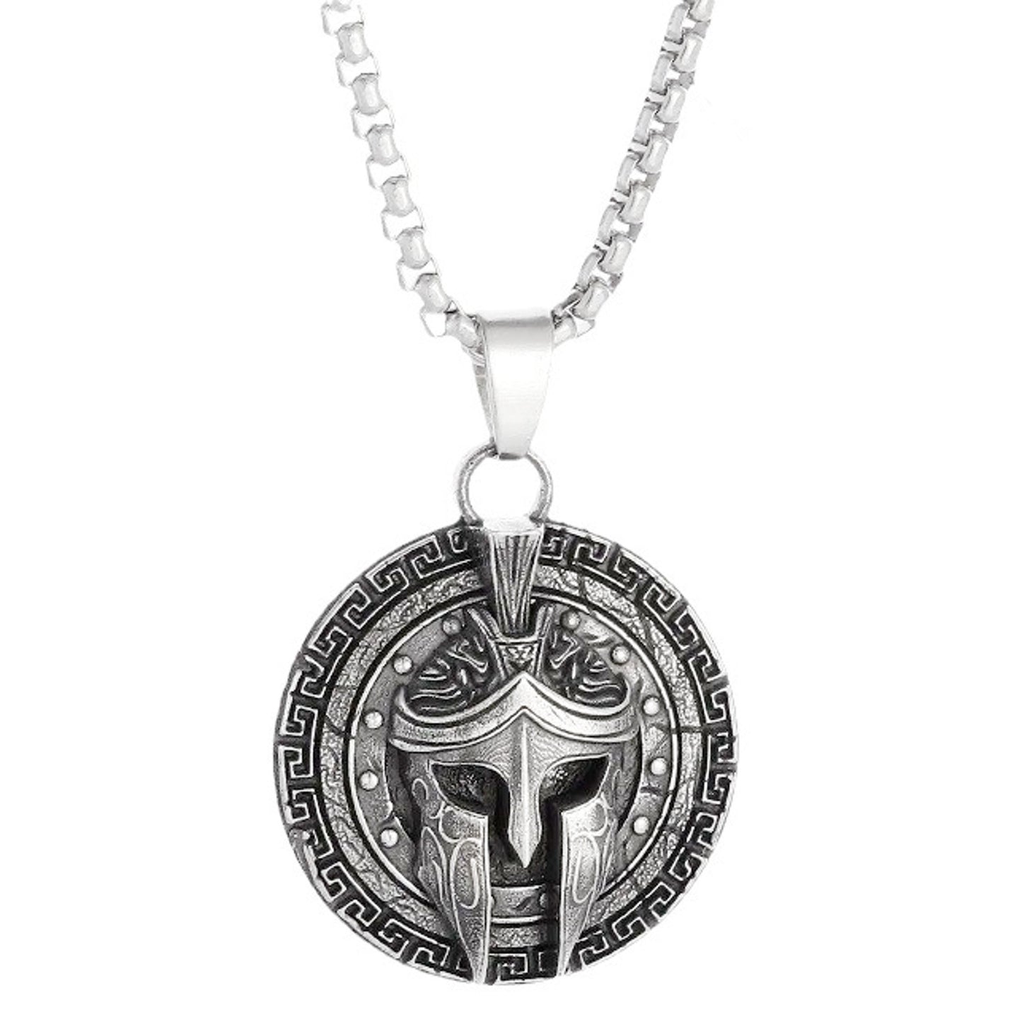 Herren Halskette Sparta Edelstahl Silber modern wasserfest hypoallergen Karma
