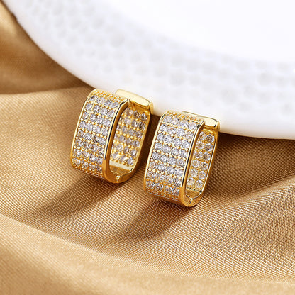 Creolen Gold Kristalle modern Damen Ohrringe Karma
