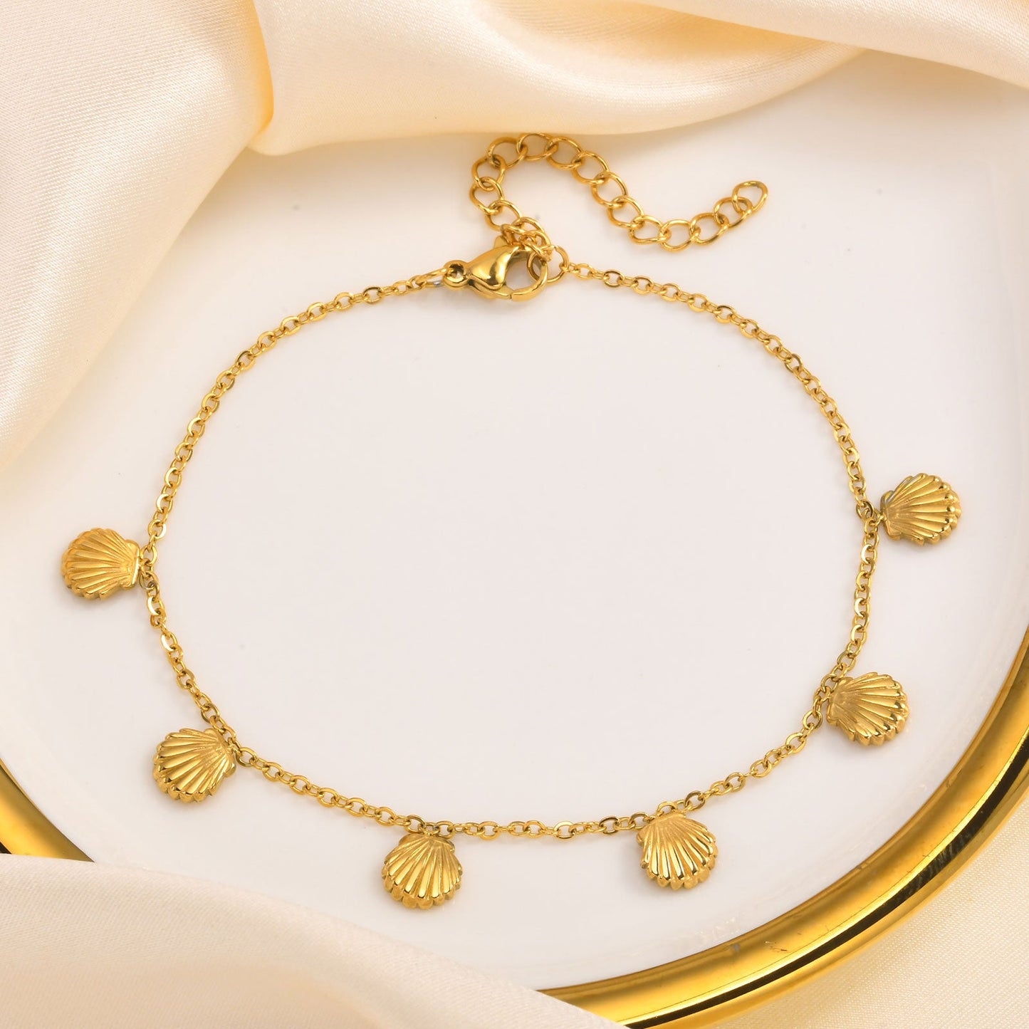Fußkette Muscheln Gold KARMA