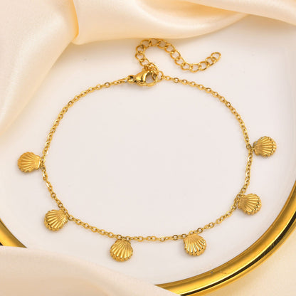 Fußkette Muscheln Gold KARMA