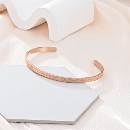 Armreif Roségold Edelstahl wasserfest hypoallergen Edelstahlarmreif Karma