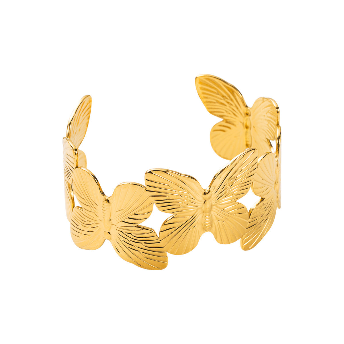 Damenarmreif Gold Schmetterling oder Blumen KARMA