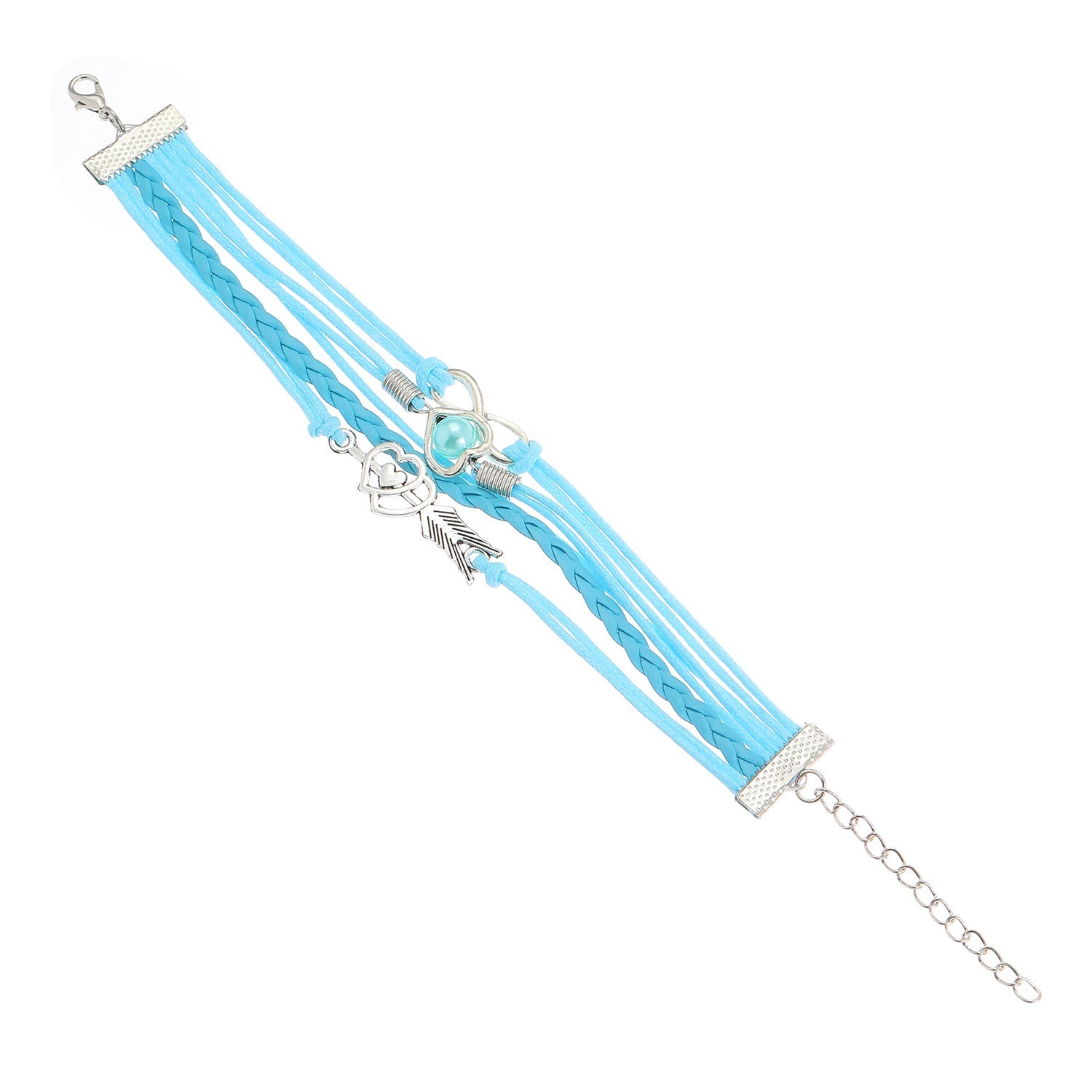 Lederarmband mehrreihig Damen lila, rosa od. türkis KARMA