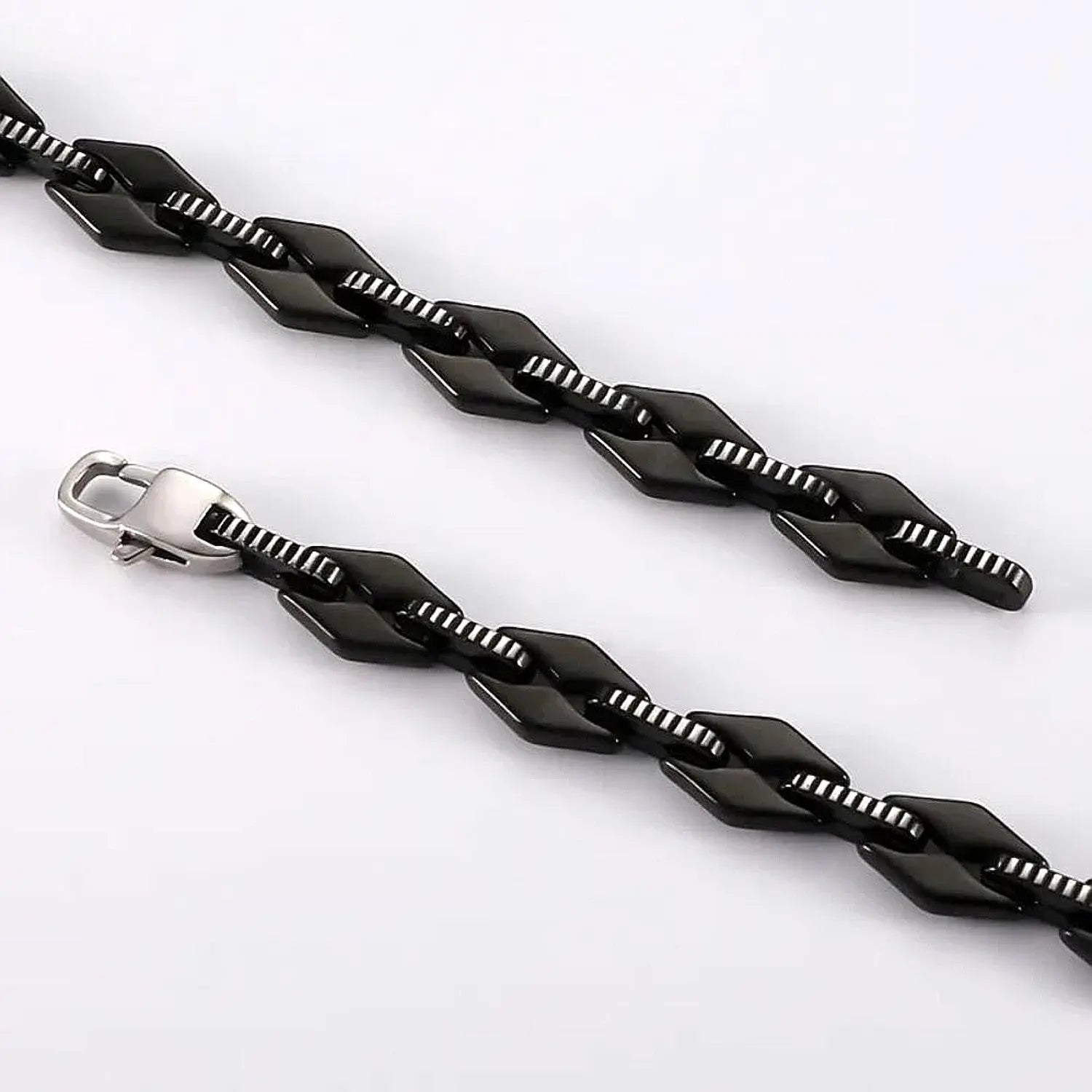 Herrenarmband Schwarz Edelstahl KARMA