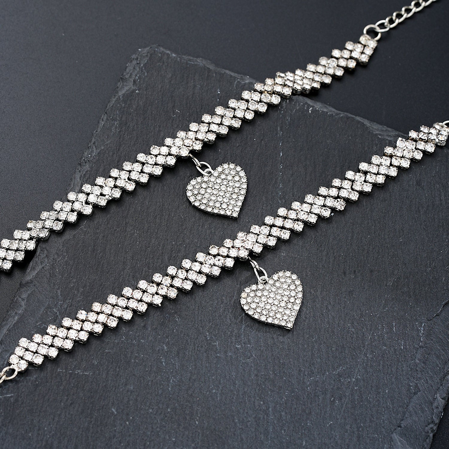 Schmuckset Fußkette & Armband Herz KARMA