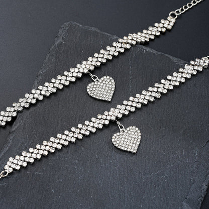 Schmuckset Fußkette & Armband Herz KARMA