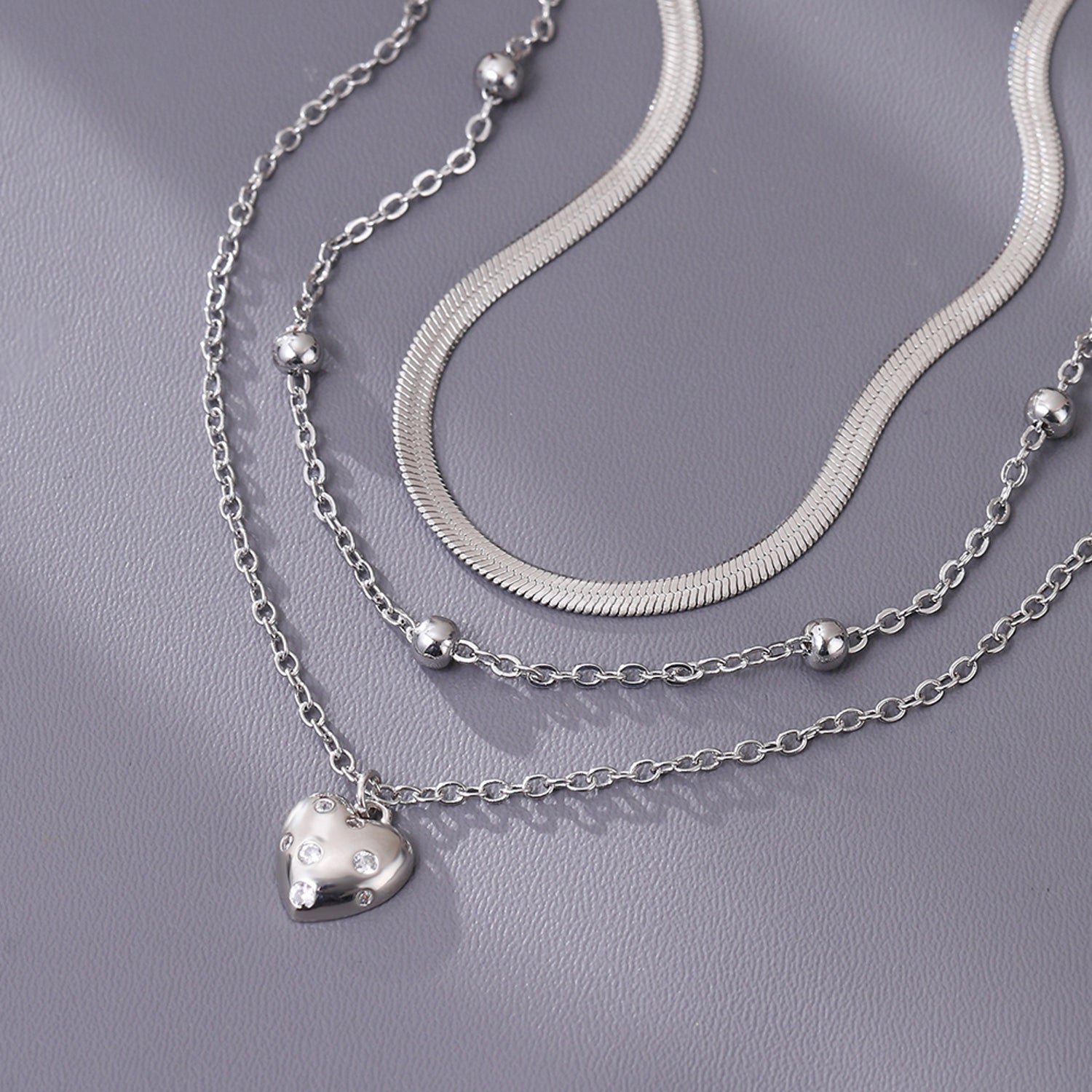 Layering Halskette Damen Silber Kette mehrlagig Karma