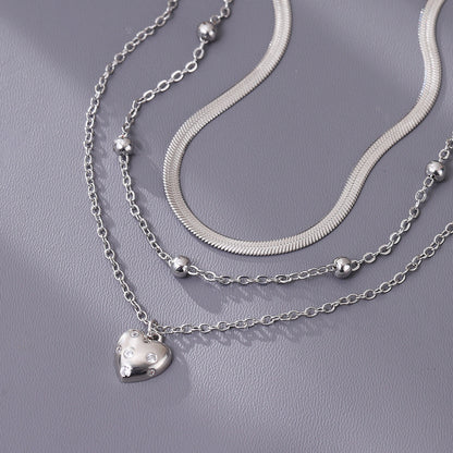 Layering Halskette Damen Silber Kette mehrlagig Karma