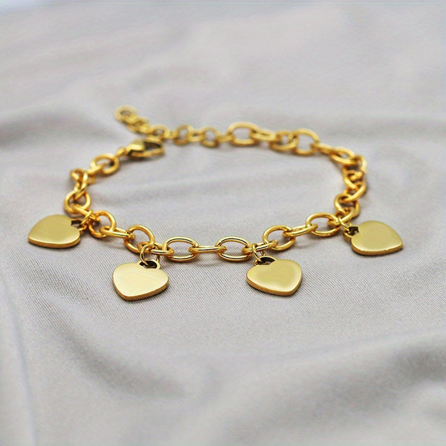 Bettelarmband mit Herzen Silber oder Gold KARMA