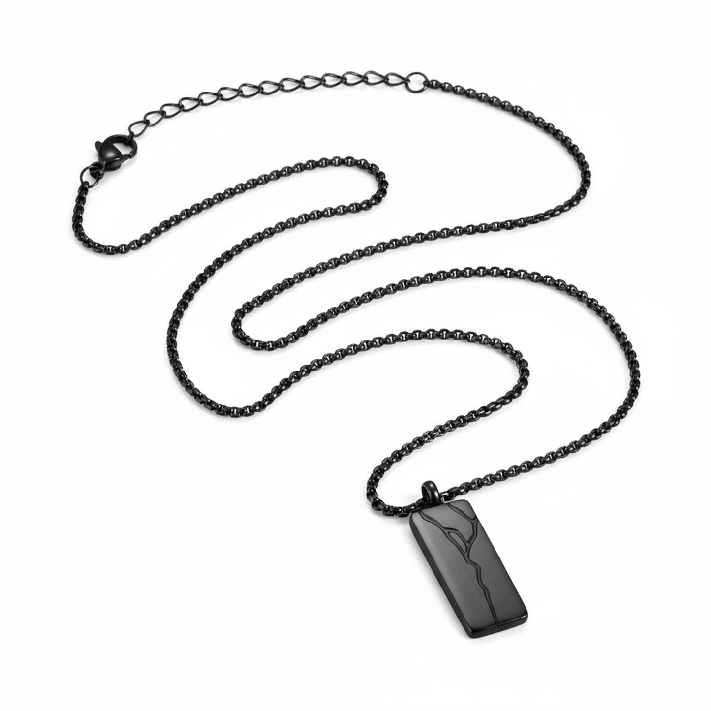 Halskette mit Anhänger Silber Herren Edelstahl KARMA