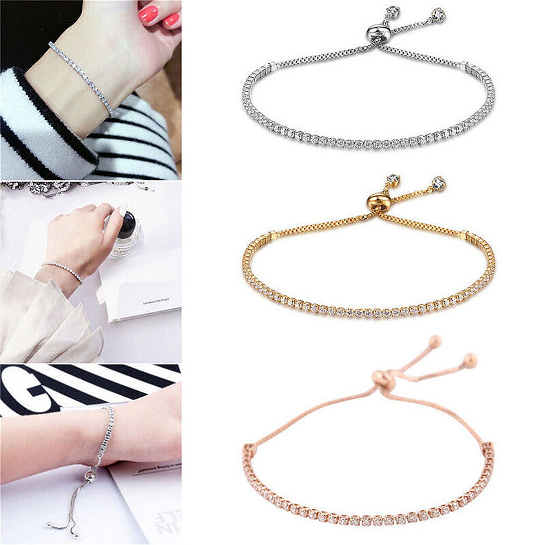 Armband Strass vers. Farben KARMA