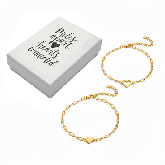 Armbandset Herzen Gold Edelstahl Armband Damen KARMA
