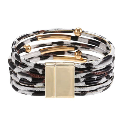 Armband Leo Weiß, Braun oder Schwarz KARMA