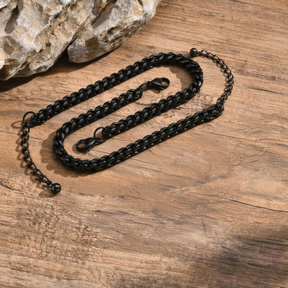 Armband Herren Schwarz Edelstahl Titanstahl modern wasserfest hypoallergen