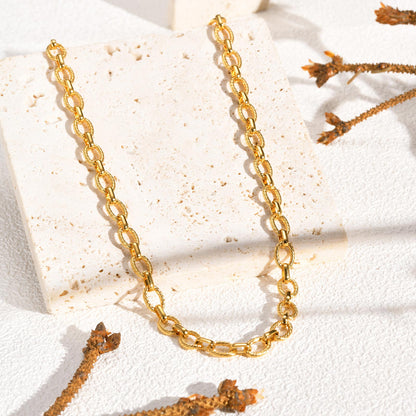 Schmuckset Armband und Halskette Edelstahl Gold KARMA