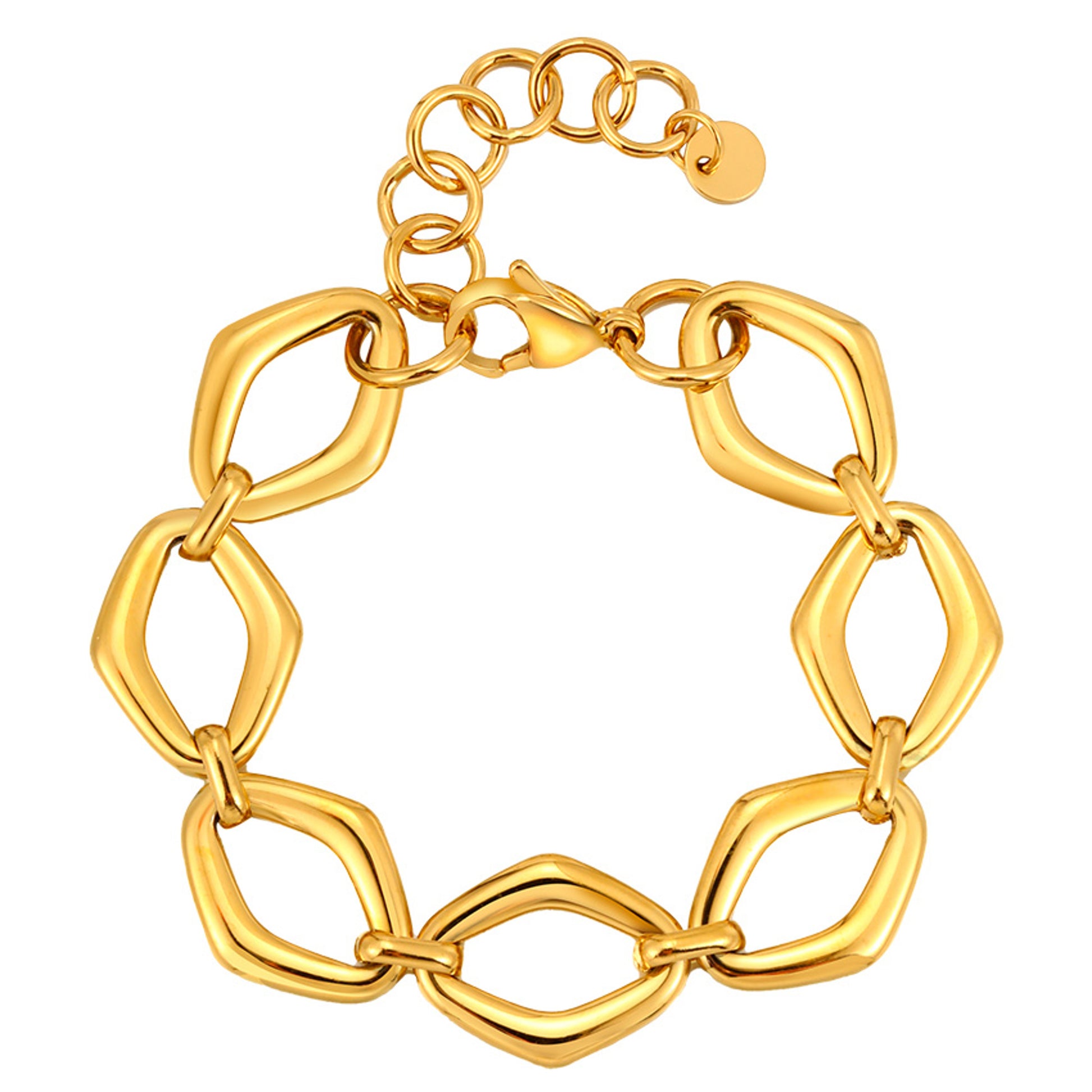 Gliederarmband Edelstahl Damen Gold oder Silber modern Armband KARMA