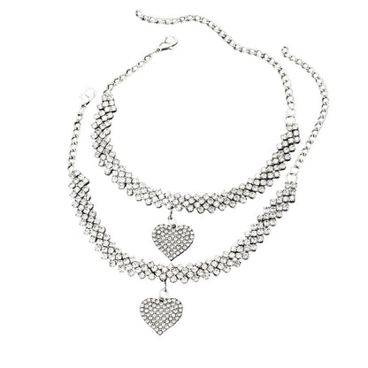 Schmuckset Fußkette & Armband Herz KARMA