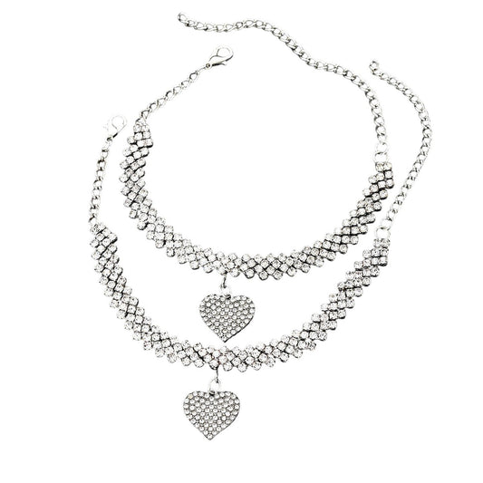 Schmuckset Fußkette & Armband Herz KARMA