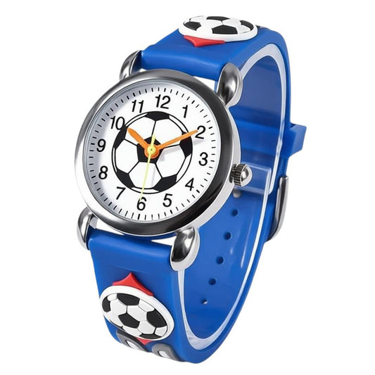 Kinderuhr Fussball Blau KARMA