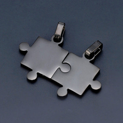 Partnerkette Puzzle Schwarz KARMA