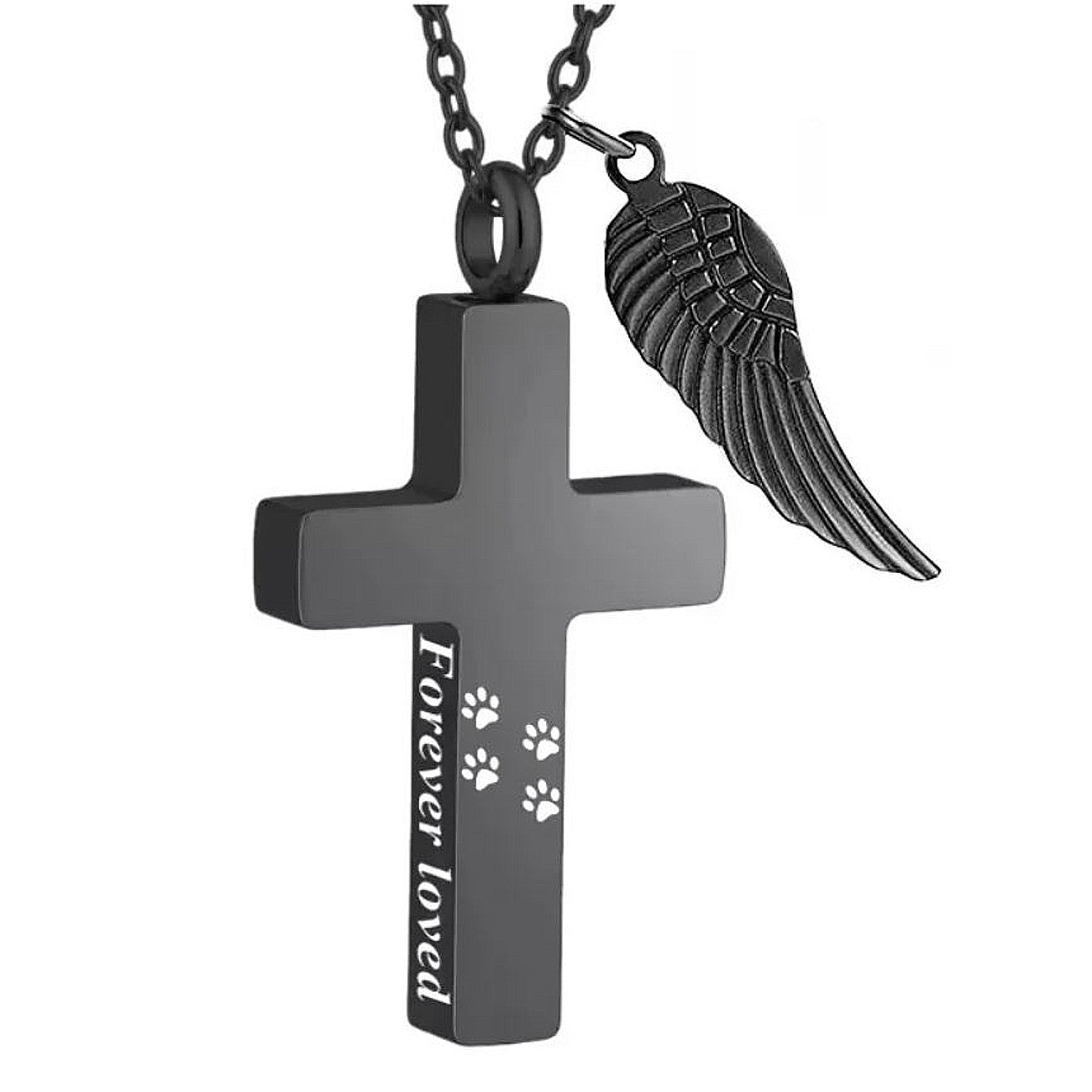 Kette Haustier Edelstahl Silber Schwarz oder Gold Halskette Karma