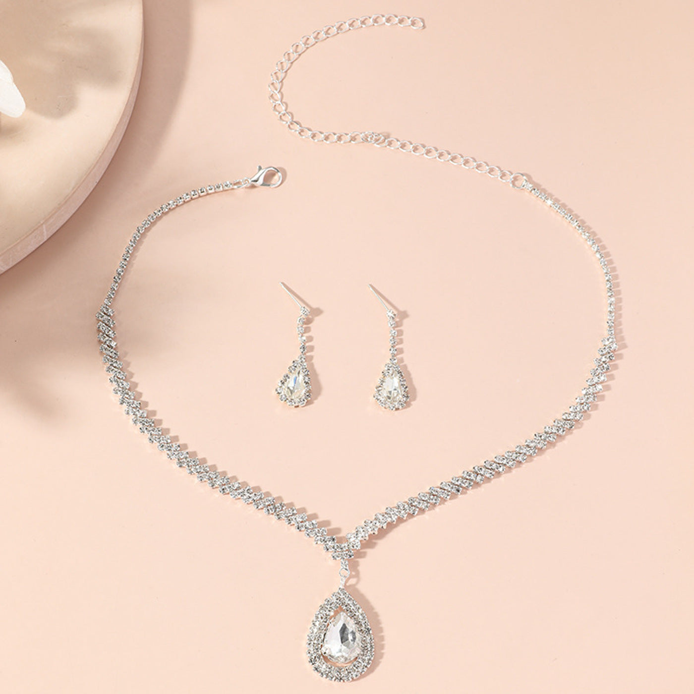 Schmuckset Silber Edelstahl Kristalle KARMA