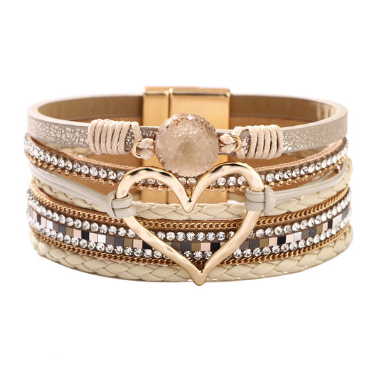 Lederarmband verschiedene Farben Karma