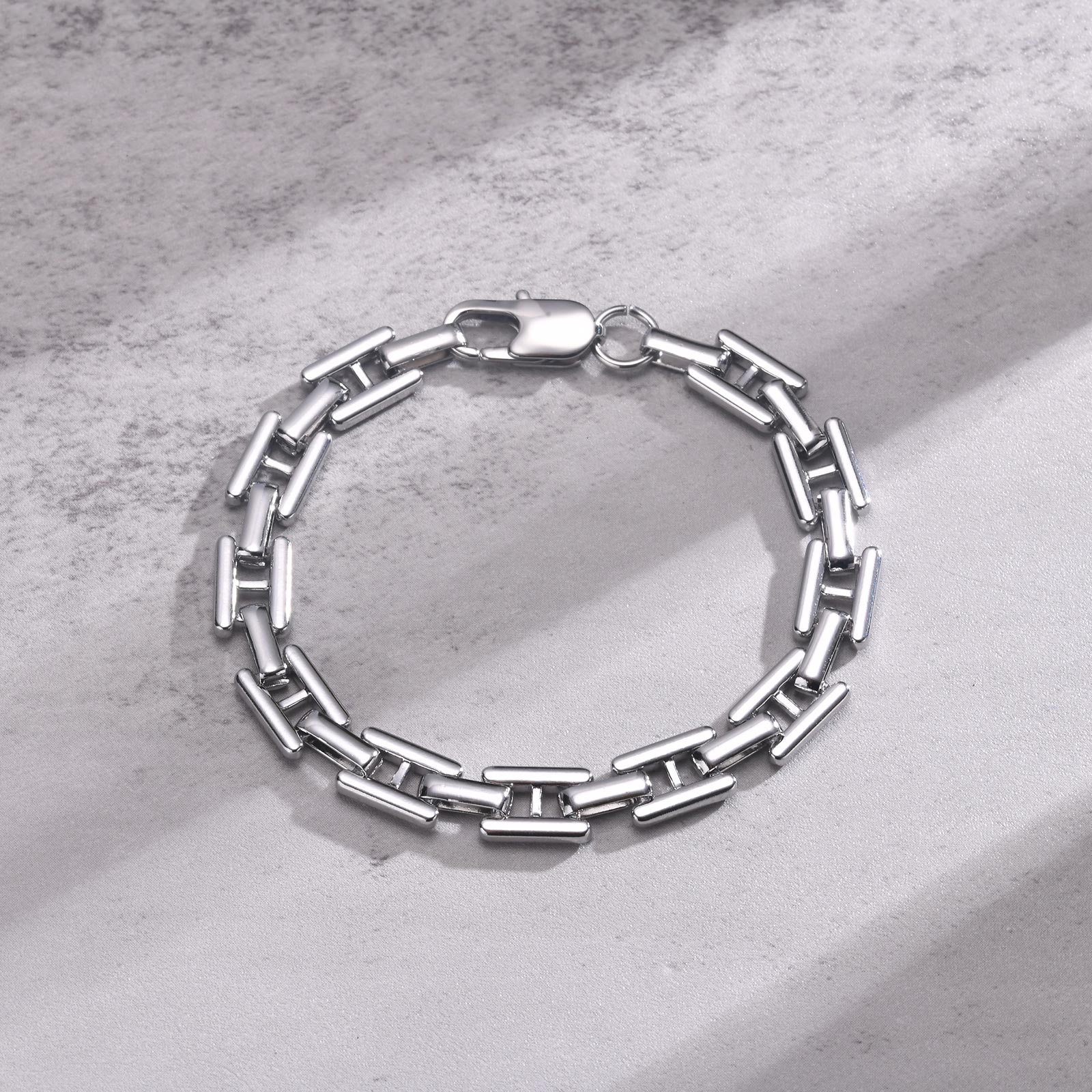 Armband Herren Edelstahl Silber KARMA
