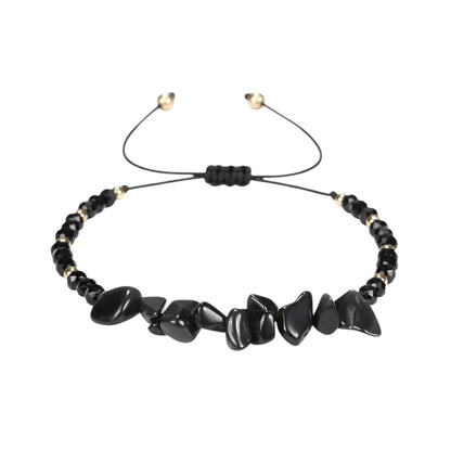 Armband Naturstein Schwarz Unisex Natursteinarmband Karma