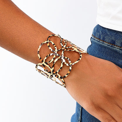 Armreif Leo Gold 6 cm modern Damenarmreif Armschmuck KARMA