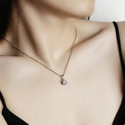 Halskette mit Moissanit Stein in Silber 925 KARMA