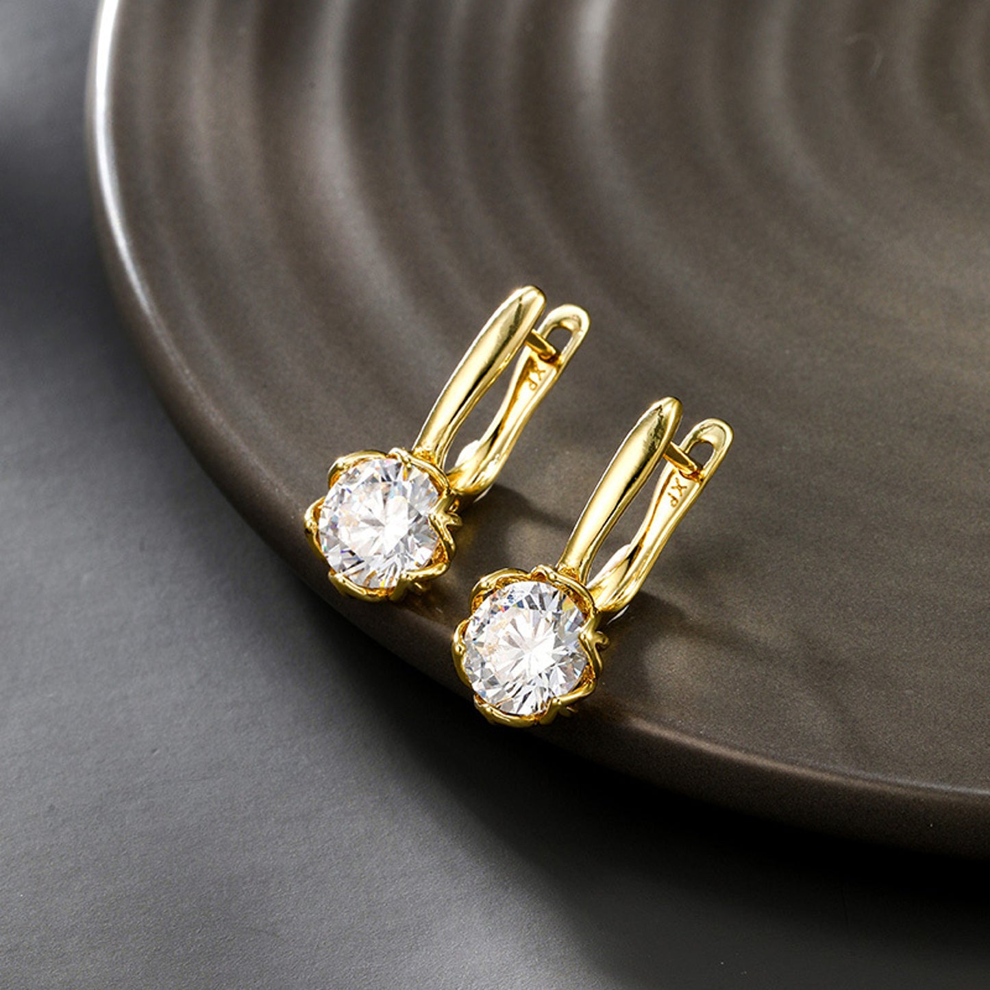 Ohrringe Kristall Gold Edelstahl vergoldet wasserfest hypoallergen Damenohrringe