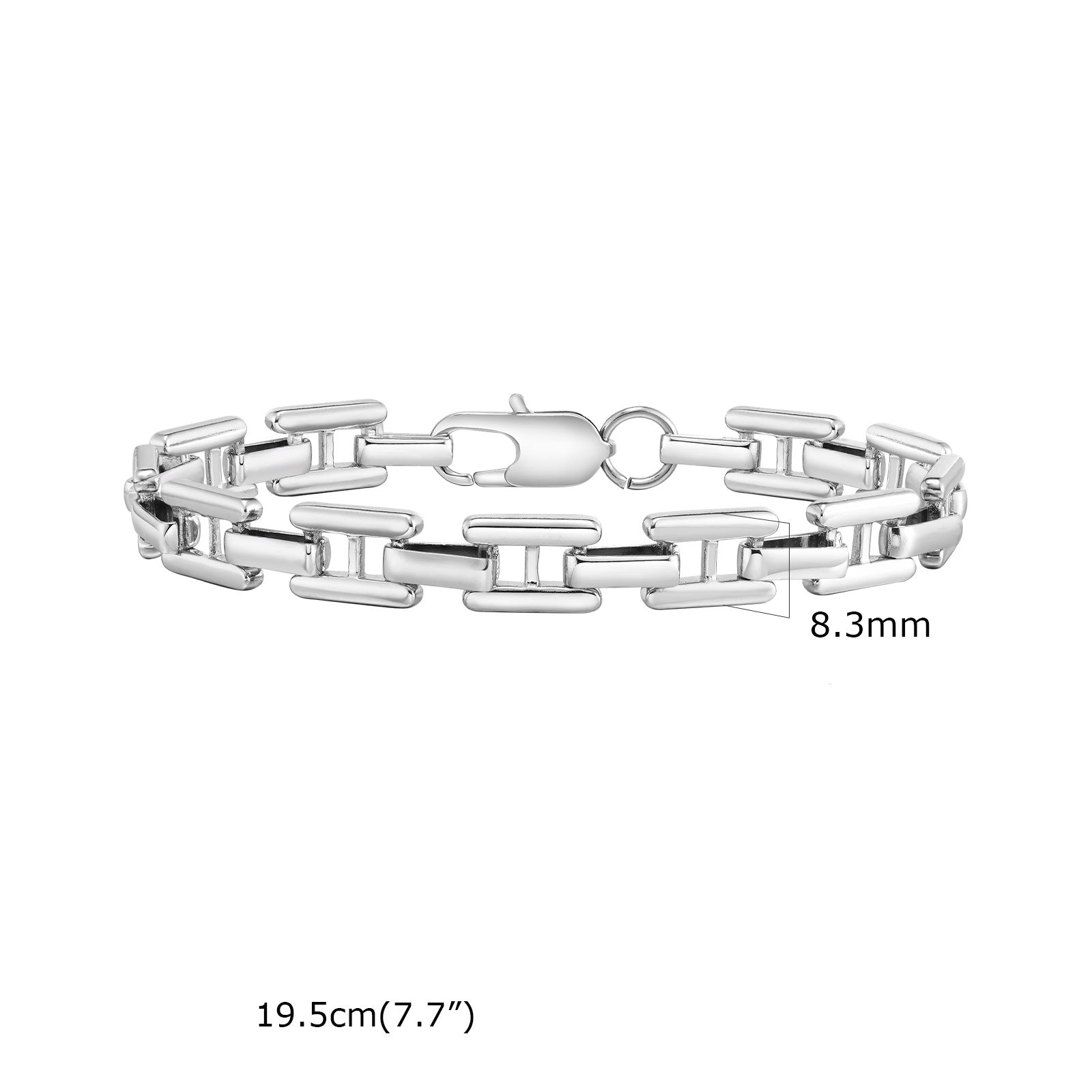 Armband Herren Edelstahl Silber KARMA
