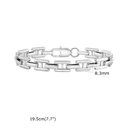 Armband Herren Edelstahl Silber KARMA