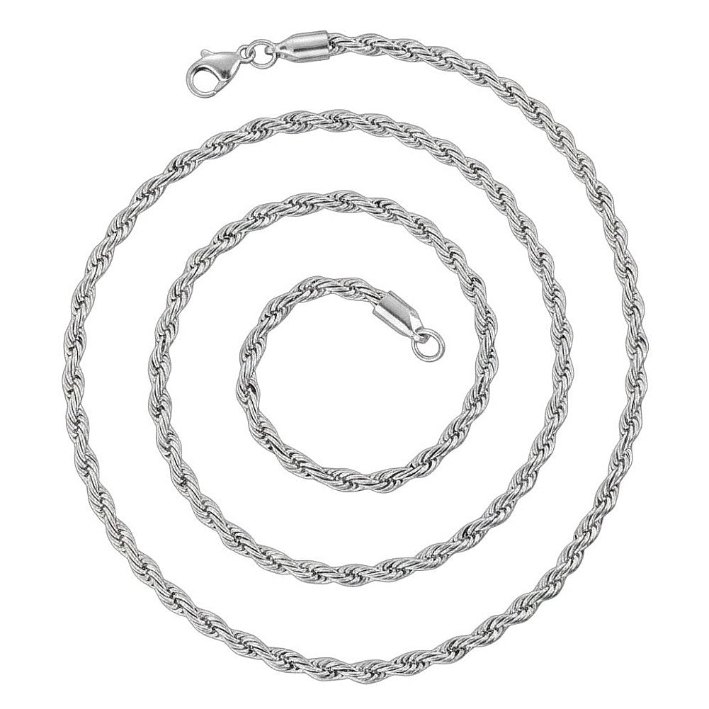 Halskette Edelstahl Herren 3 mm modern Kette wasserfest hypoallergen rostfrei Karma