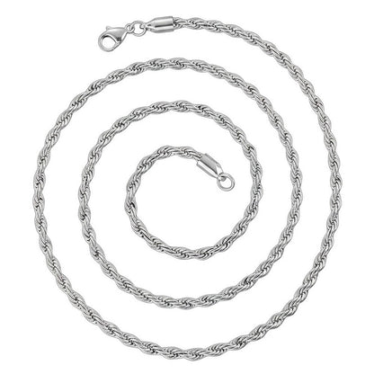 Halskette Edelstahl Herren 3 mm modern Kette wasserfest hypoallergen rostfrei Karma