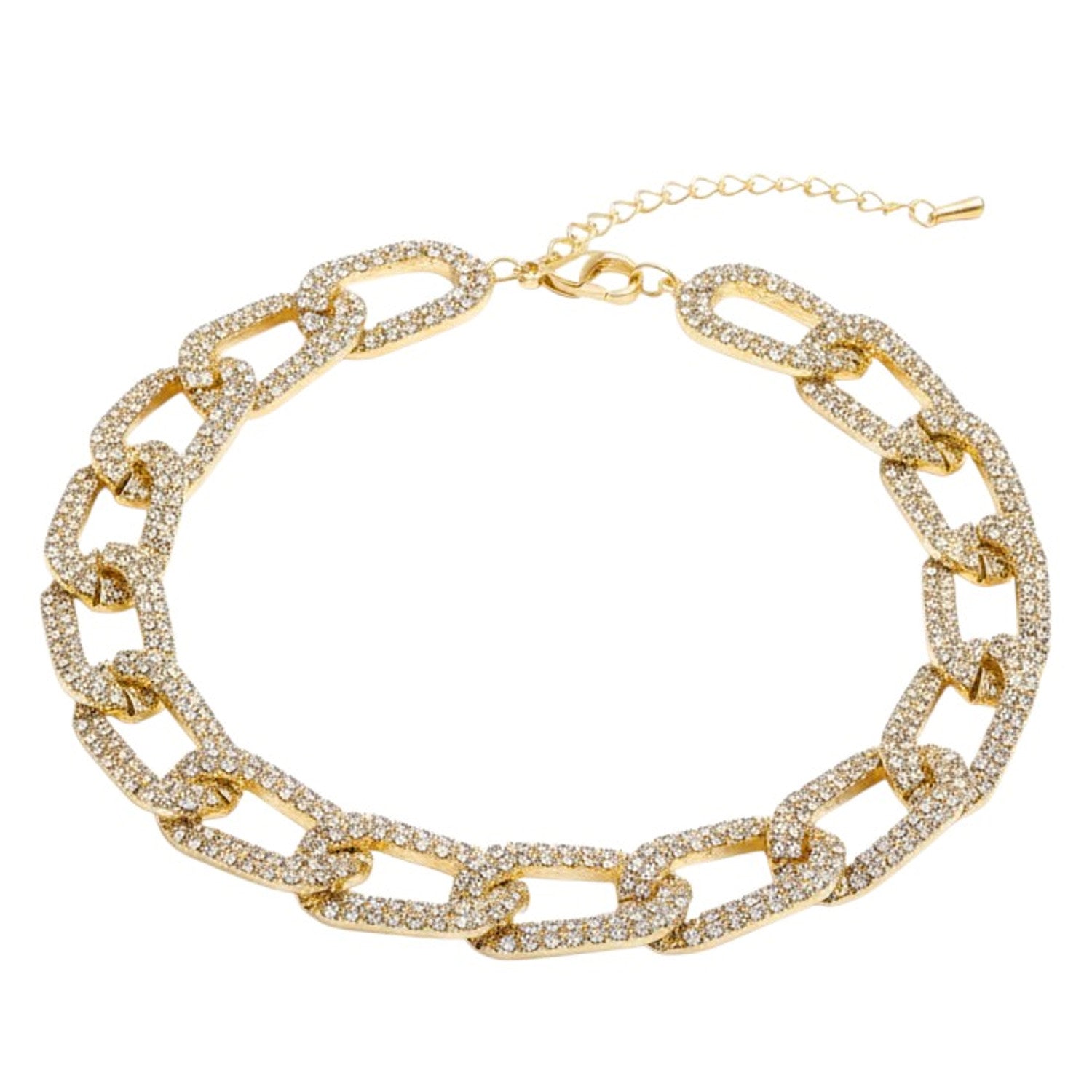 Fußkette Strass Gold modern Damen Fußkettchen Karma