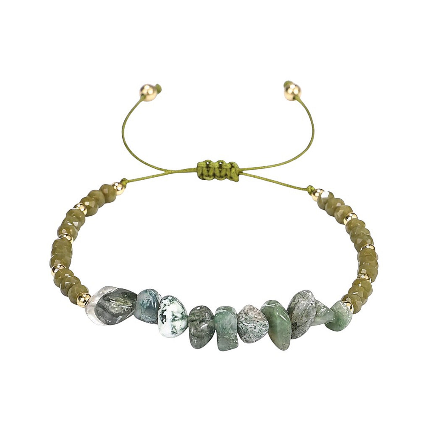 Armband Naturstein Grün Unisex Natursteinarmband Karma