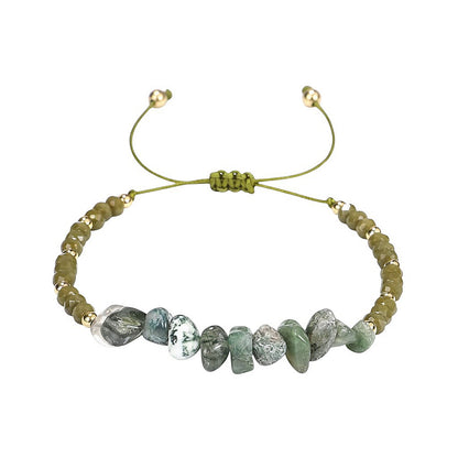 Armband Naturstein Grün Unisex Natursteinarmband Karma