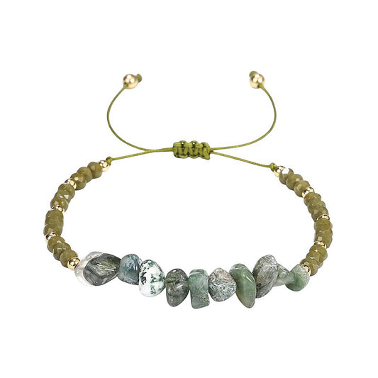 Armband Naturstein Grün Unisex Natursteinarmband Karma